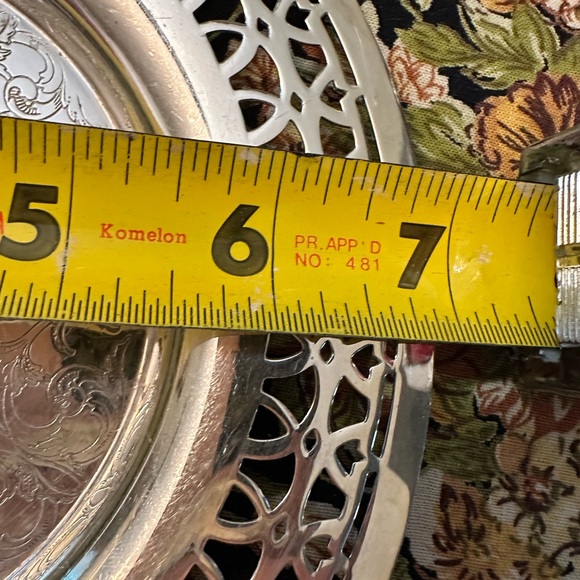 WM. ROGERS VINTAGE SILVER PLATE BRASS BUTTER DISH WITH LID - Picture 5 of 5